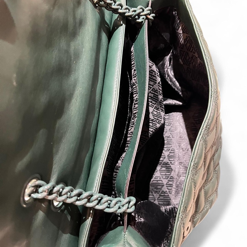 Kurt Geiger Emerald Green Quilted Chain-Handle Shoulder Bag - Picture 11 of 16